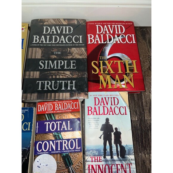 Lot 6 David Baldacci 4x first edition hardcover, paperback book collection - Picture 3 of 9